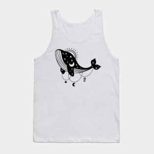 Aesthetic Halloween Whale Lover Moon Creepy Witchy Tank Top